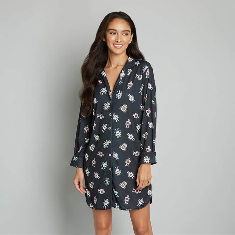Easy Mornings Long Sleeve Sleep Shirt